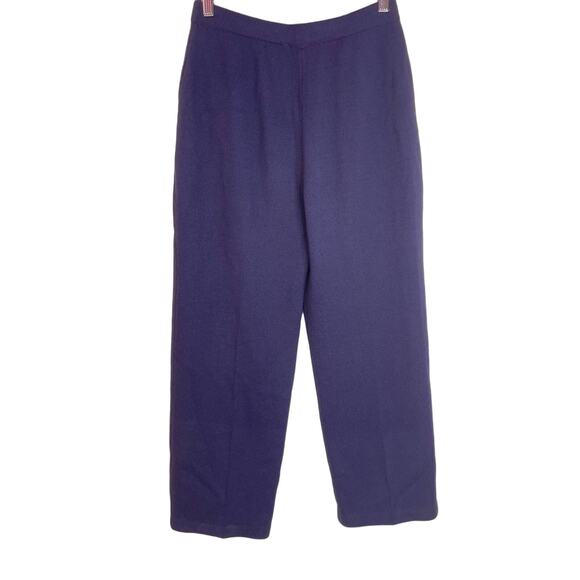 St John Collection Dark Blue Knit Pants 6 - Picture 1 of 7